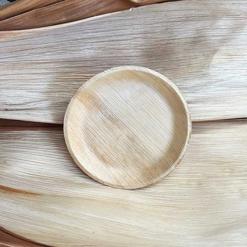 10 Assiettes Rondes Feuilles De Palmier 18 Cm 5 10 Assiettes Rondes Feuilles De Palmier 18 Cm â Image 3