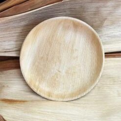 10 Assiettes Rondes Feuilles De Palmier 25 Cm -Vacances Vaisselle Magasin 10 assiettes rondes feuilles de palmier 25 cm 2