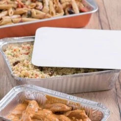 10 Barquettes Aluminium 1,9 L + Couvercles Carton -Vacances Vaisselle Magasin 10 barquettes aluminium 19 l couvercles carton 2