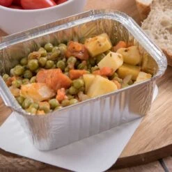 10 Barquettes Aluminium 610 Ml + Couvercles Carton