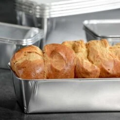 10 Moules à Gâteaux Cakes Rectangle Aluminium 20 X 7 Cm