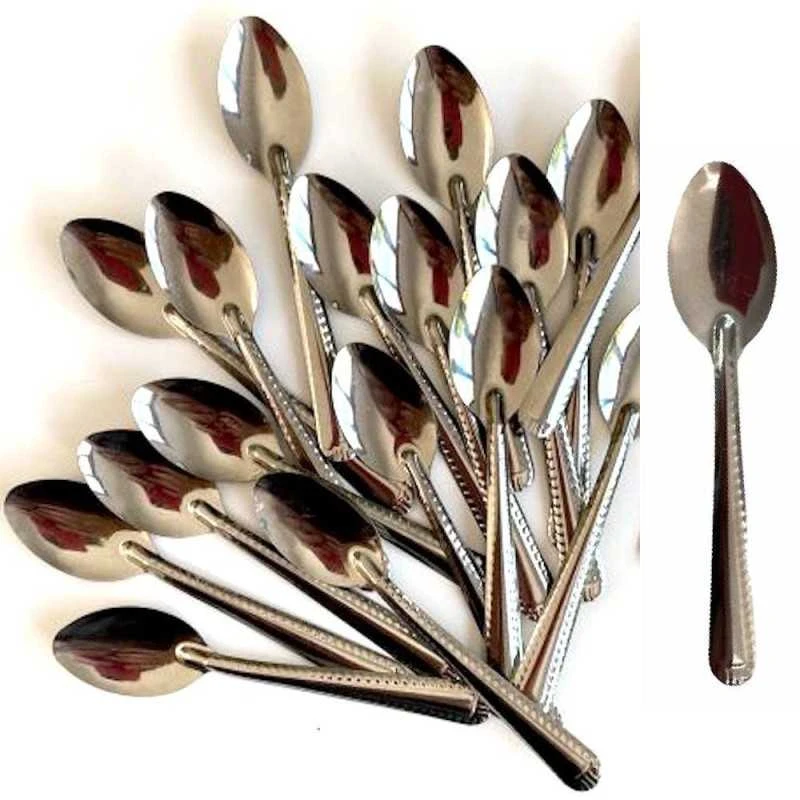 100 Cuillères Métal Inox Pour Verrines Apéritives 10,5 Cm 3 100 Cuillères Métal Inox Pour Verrines Apéritives 10,5 Cm