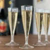 100 Flûtes Champagne 14 Cl Réutilisable Sur Pied Transparente -Vacances Vaisselle Magasin 100 flutes champagne 14 cl reutilisable transparente sur pied