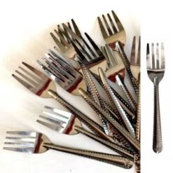 100 Fourchettes Métal Inox Pour Verrines Apéritives 10,5 Cm