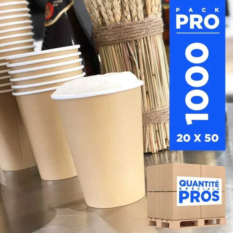 1000 Gobelets Carton Kraft 35 Cl 4 1000 Gobelets Carton Kraft 35 Cl – Image 2