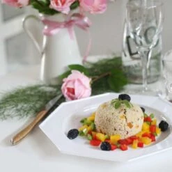 12 Assiettes Octogonales Blanches 24,5 Cm -Vacances Vaisselle Magasin 12 assiettes octo blanc 245cm lavables reutilisables 3