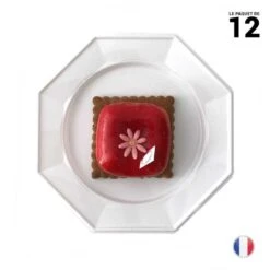 12 Assiettes Octogonales Blanches 17,5 Cm -Vacances Vaisselle Magasin 12 assiettes octogonales blanches 175cm lavables reutilisables 1