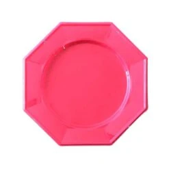 12 Assiettes Octogonales Fuchsia 17,5 Cm -Vacances Vaisselle Magasin 12 assiettes octogonales fuchsia 175cm lavables reutilisables 4