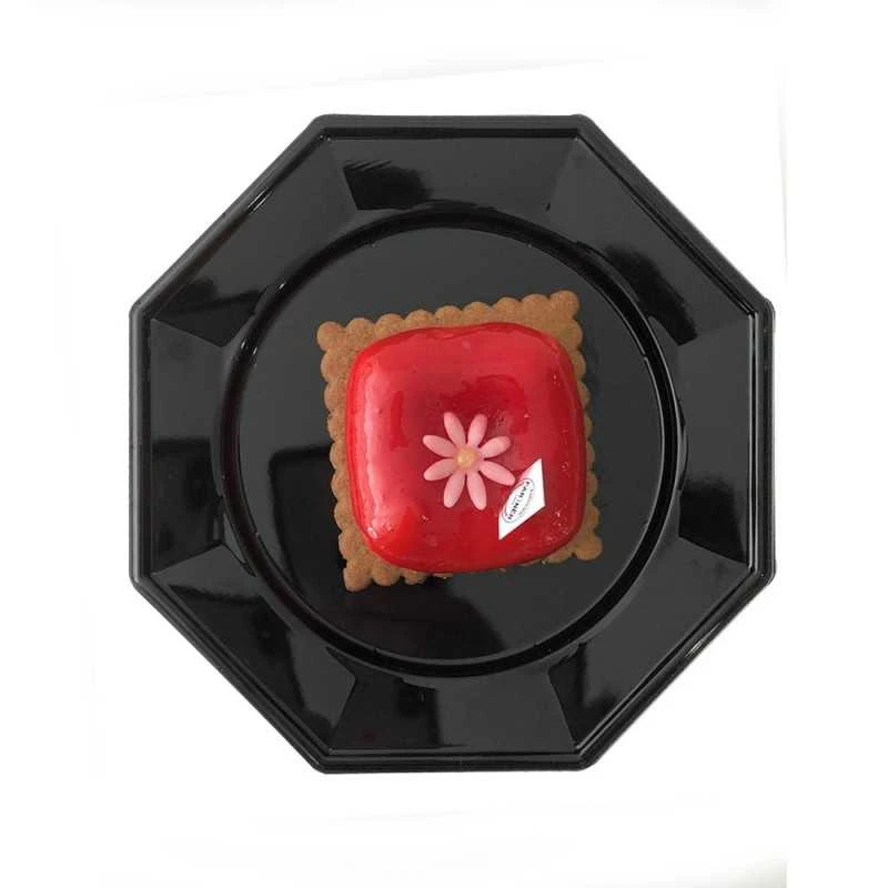 12 Assiettes Octogonales Noires 17,5 Cm 3 12 Assiettes Octogonales Noires 17,5 Cm