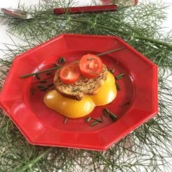 12 Assiettes Octogonales Rouges 17,5 Cm 8 12 Assiettes Octogonales Rouges 17,5 Cm -Vacances Vaisselle Magasin 12 assiettes octogonales rouges 175cm lavables reutilisables 1