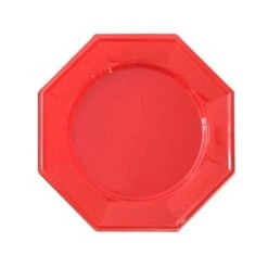 12 Assiettes Octogonales Rouges 17,5 Cm 11 12 Assiettes Octogonales Rouges 17,5 Cm -Vacances Vaisselle Magasin 12 assiettes octogonales rouges 175cm lavables reutilisables 4