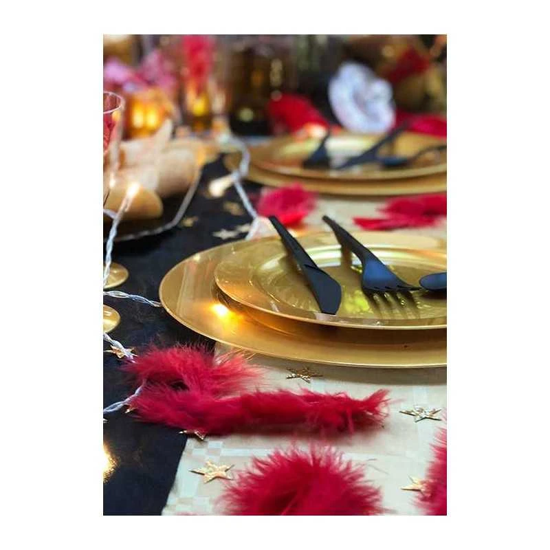 12 Assiettes Rondes Or Mat Luxe 19 Cm 8 12 Assiettes Rondes Or Mat Luxe 19 Cm – Image 6