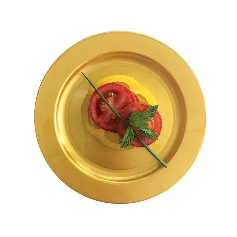 12 Assiettes Rondes Or Mat Luxe 19 Cm 3 12 Assiettes Rondes Or Mat Luxe 19 Cm