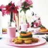 12 Assiettes Rondes Rose Pastel Luxe 24 Cm