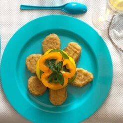 12 Assiettes Rondes Turquoise Luxe 24 Cm 8 12 Assiettes Rondes Turquoise Luxe 24 Cm -Vacances Vaisselle Magasin 12 assiettes rondes turquoise 24cm lavables reutilisables 1 2