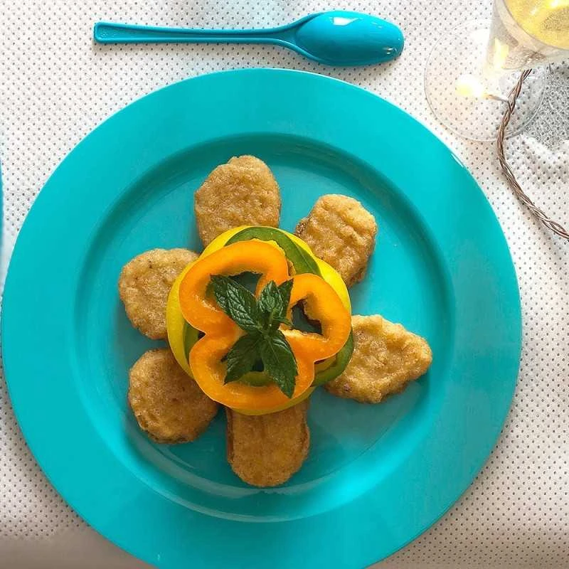 12 Assiettes Rondes Turquoise Luxe 24 Cm 5 12 Assiettes Rondes Turquoise Luxe 24 Cm – Image 3