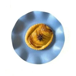 20 Assiettes Pétales 21 Cm Bleues -Vacances Vaisselle Magasin 20 assiettes bleues 21cm 100 bio et compostables 5