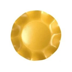 20 Assiettes Pétales 21 Cm Jaunes