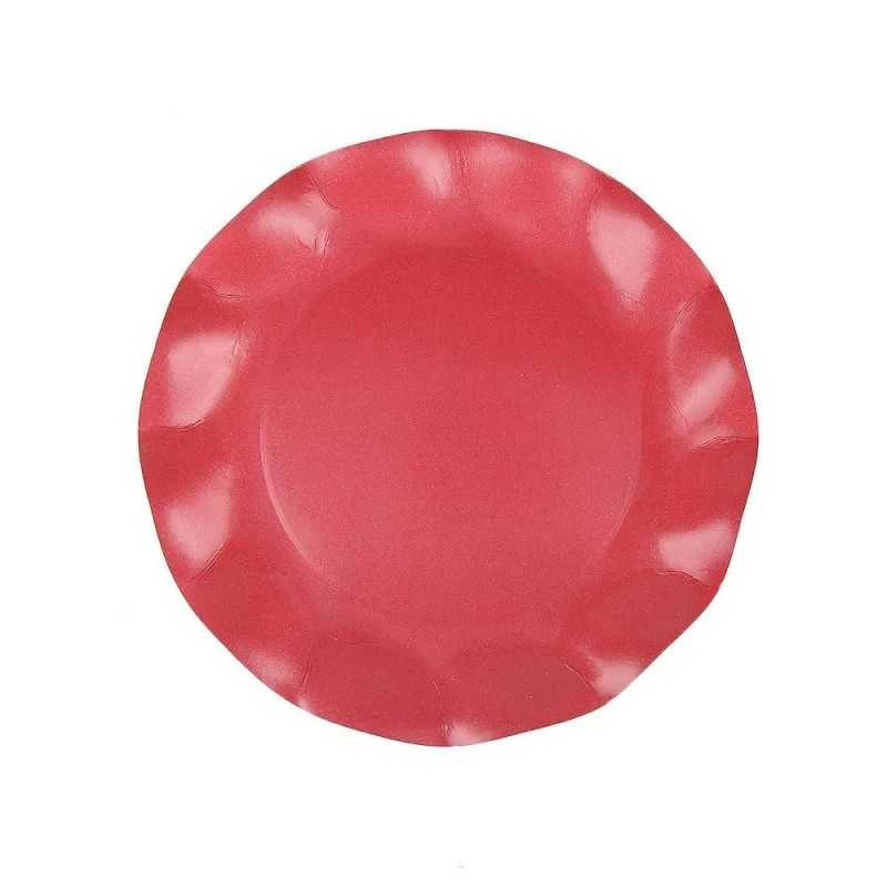 20 Assiettes Pétales 21 Cm Rouges 3 20 Assiettes Pétales 21 Cm Rouges