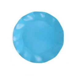 20 Assiettes Pétales 21 Cm Turquoises