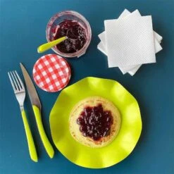 20 Assiettes Pétales 21 Cm Vertes -Vacances Vaisselle Magasin 20 assiettes petale 21cm vertes biodegradables et compostables 1 3