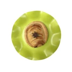 20 Assiettes Pétales 21 Cm Vertes -Vacances Vaisselle Magasin 20 assiettes petale 21cm vertes biodegradables et compostables 1 5