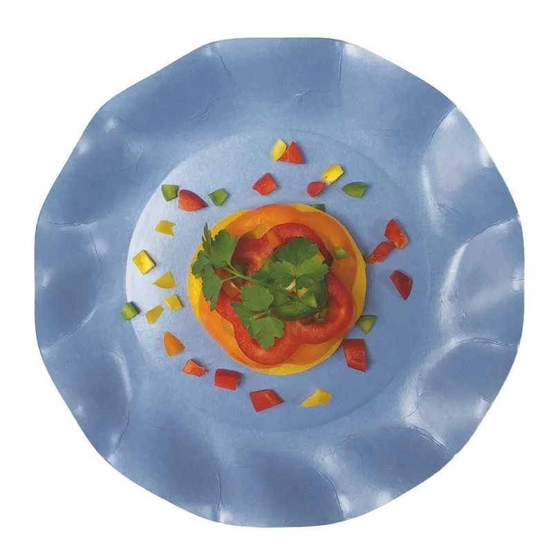 20 Assiettes Pétales 27 Cm Bleues 3 20 Assiettes Pétales 27 Cm Bleues