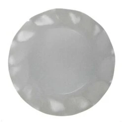 20 Assiettes Pétales 27 Cm Grises -Vacances Vaisselle Magasin 20 assiettes petale 27cm grises biodegradables et compostables 2