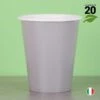 20 Gobelets Gris 25 Cl