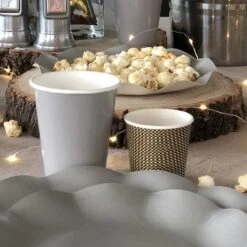 20 Gobelets Gris 25 Cl -Vacances Vaisselle Magasin 20 gobelets gris 25cl biodegradables et compostables 3