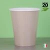 20 Gobelets Taupe 25 Cl -Vacances Vaisselle Magasin 20 gobelets taupe 100 bio comoostables 25cl