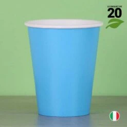 20 Gobelets Turquoise 25 Cl