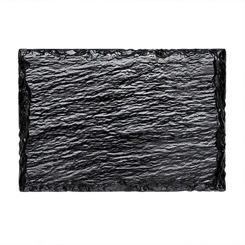 20 Petits Plateaux Ardoise Plastique Noir 13 X 9 Cm 4 20 Petits Plateaux Ardoise Plastique Noir 13 X 9 Cm – Image 2