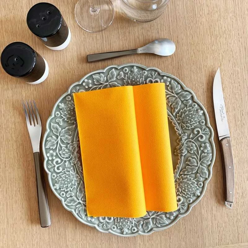 20 Serviettes Non-tissées Orangepremium 40 Cm Table'Colors 5 20 Serviettes Non-tissées Orangepremium 40 Cm Table'Colors – Image 3
