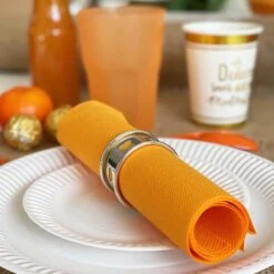 20 Serviettes Non-tissées Orangepremium 40 Cm Table'Colors 10 20 Serviettes Non-tissées Orangepremium 40 Cm Table'Colors -Vacances Vaisselle Magasin 20 serviettes non tissees orange premium 40 cm table colors 3