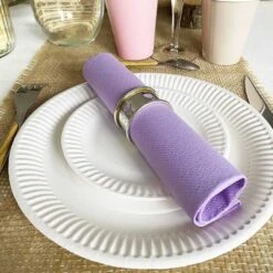 20 Serviettes Non-tissées Parme Premium 40 Cm Table'Colors -Vacances Vaisselle Magasin 20 serviettes non tissees parme premium 40 cm table colors 2