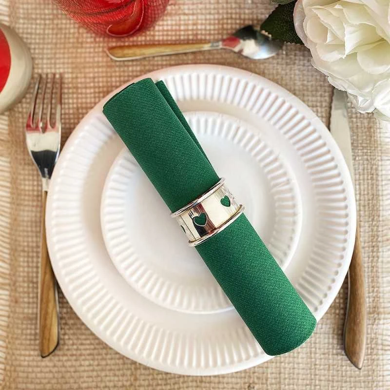 20 Serviettes Non-tissées Vert Foncé Premium 40 Cm Table'Colors 4 20 Serviettes Non-tissées Vert Foncé Premium 40 Cm Table'Colors – Image 2