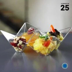 25 Coupelles Verrines 4 Compartiments Origami 15 25 Coupelles Verrines 4 Compartiments Origami -Vacances Vaisselle Magasin 25 coupelles verrines 4 compartiments origami 3