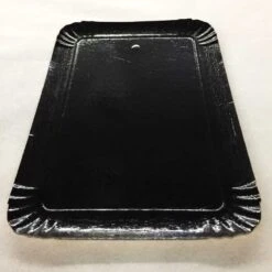 25 Plateaux En Carton Noirs 19 X 28 Cm -Vacances Vaisselle Magasin 25 plateaux en carton noirs 19 cm x 28 cm 1