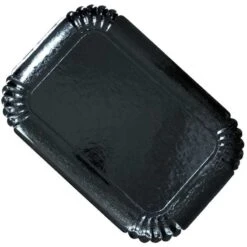 25 Plateaux En Carton Noirs 19 X 28 Cm -Vacances Vaisselle Magasin 25 plateaux en carton noirs 19 cm x 28 cm 4