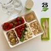 25 Plateaux Repas 5 Cases Nature 23,5 X 32 1 25 Plateaux Repas 5 Cases Nature 23,5 X 32 -Vacances Vaisselle Magasin 25 plateaux repas 5 cases biodegradables compostables