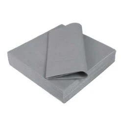 25 Serviettes Non-tissées Gris Argent Premium 40 Cm Table'Colors -Vacances Vaisselle Magasin 25 serviettes gris argent non tisse luxe 40 x 40 cm 4