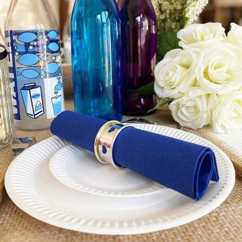 25 Serviettes Non-tissées Bleu Marine Premium 40 Cm Table'Colors 4 25 Serviettes Non-tissées Bleu Marine Premium 40 Cm Table'Colors – Image 2