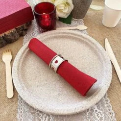 25 Serviettes Non-tissées Bordeaux Premium 40 Cm Table'Colors 9 25 Serviettes Non-tissées Bordeaux Premium 40 Cm Table'Colors -Vacances Vaisselle Magasin 25 serviettes non tisse luxe bordeaux 40 x 40cm 2