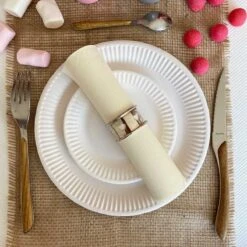 25 Serviettes Non-tissées Champagne Premium 40 Cm Table'Colors -Vacances Vaisselle Magasin 25 serviettes non tisse luxe champagne 40 x 40 cm 2