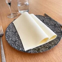 25 Serviettes Non-tissées Champagne Premium 40 Cm Table'Colors -Vacances Vaisselle Magasin 25 serviettes non tisse luxe champagne 40 x 40 cm 3