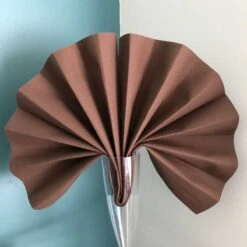 25 Serviettes Non-tissées Chocolat Premium 40 Cm Table'Colors -Vacances Vaisselle Magasin 25 serviettes non tisse luxe chocolat 40 x 40cm 4