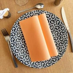 25 Serviettes Non-tissées Corail Premium 40 Cm Table'Colors -Vacances Vaisselle Magasin 25 serviettes non tisse luxe corail 40 x 40cm 2