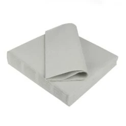 25 Serviettes Non-tissées Gris Perle Premium 40 Cm Table'Colors -Vacances Vaisselle Magasin 25 serviettes non tisse luxe gris perle 40 x 40cm 4