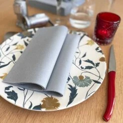 25 Serviettes Non-tissées Gris Premium 40 Cm Table'Colors -Vacances Vaisselle Magasin 25 serviettes non tisse luxe grises 40 x 40cm 2
